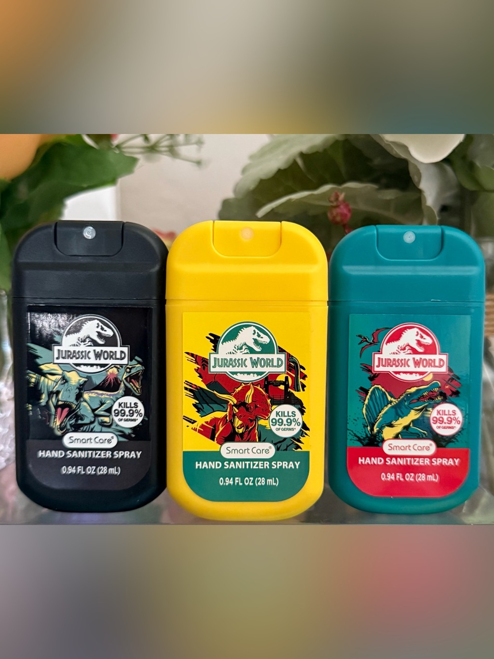 🆕🦖 SMART CARE LIMITED EDITION “JURASSIC PARK” HAND SANITIZER SET OF 3. NEW!